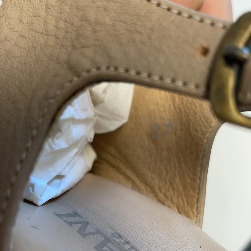 Cordani peep toe leather wedges